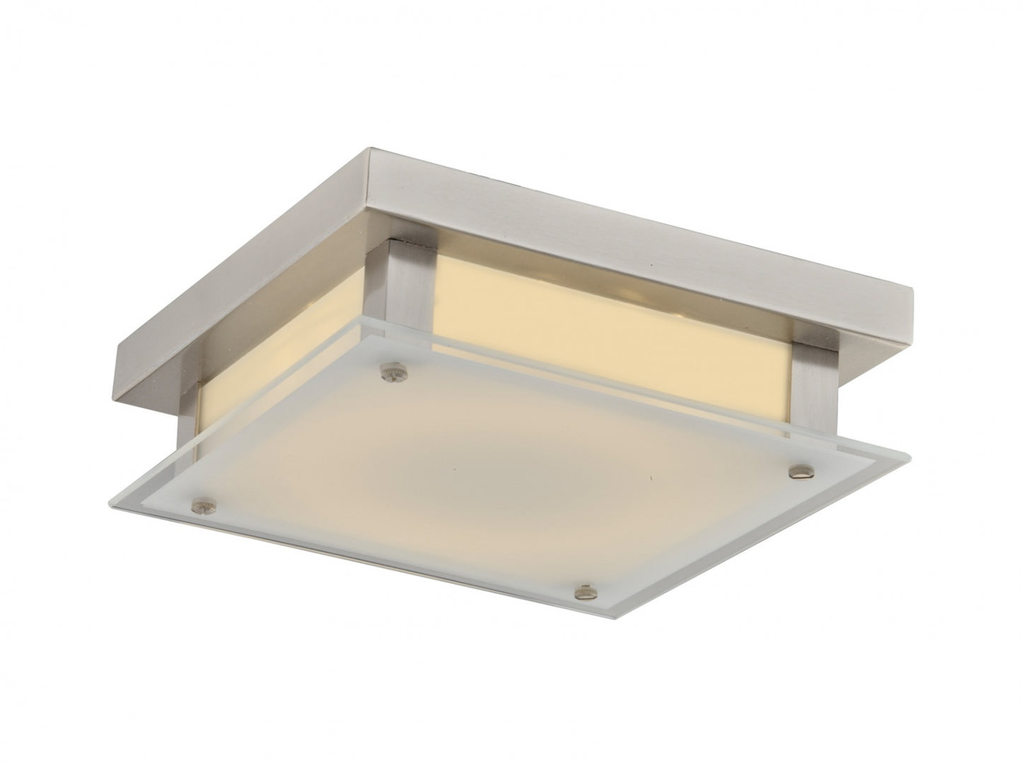 HF1104-BN Cermack St. 12"W Square LED Flushmount in Brushed Nickel