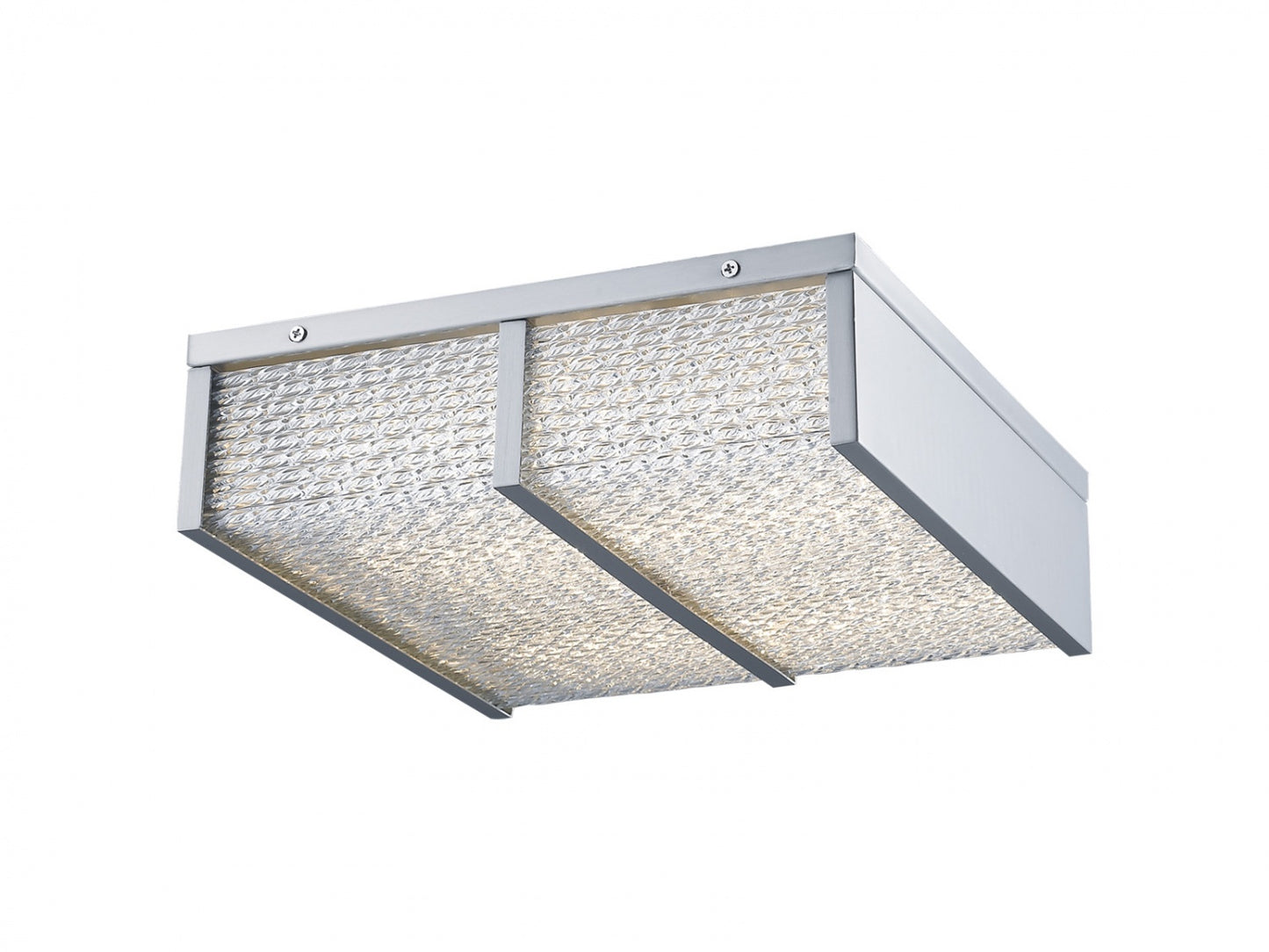 HF1125-CH Cermack St. 17"W Square LED Flushmount in Brushed Nickel