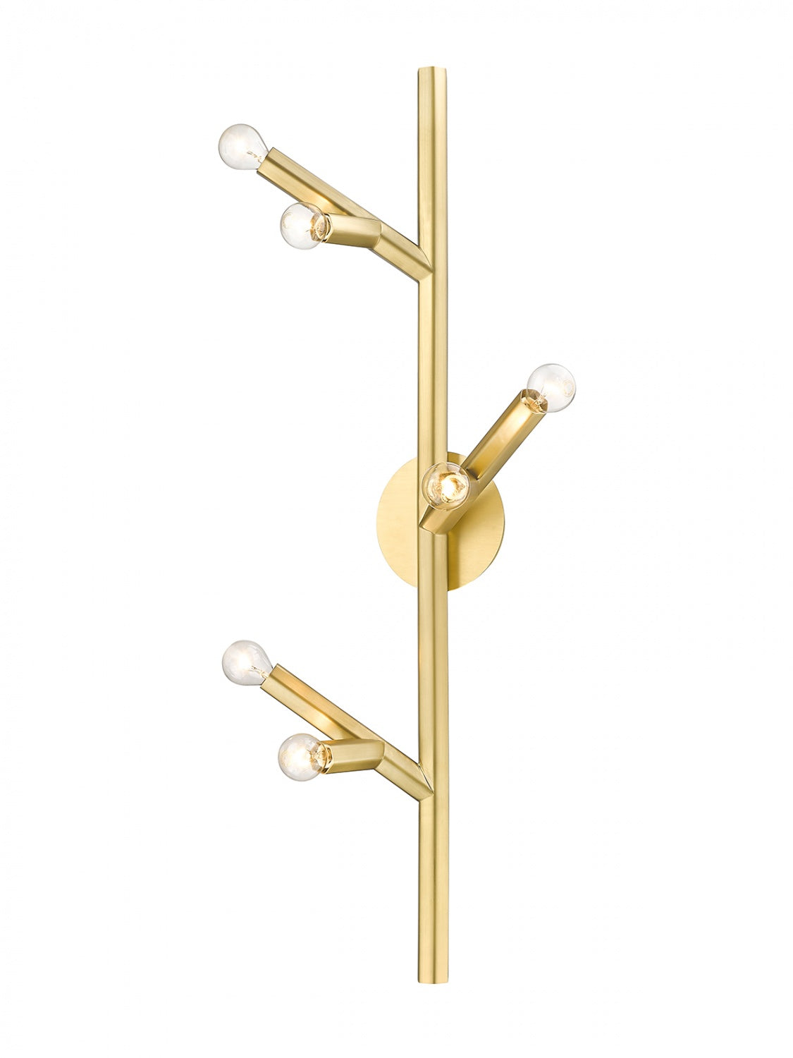 HF8886-BB The Oaks 6-Light 36"H Wall Sconce in Brushed Brass