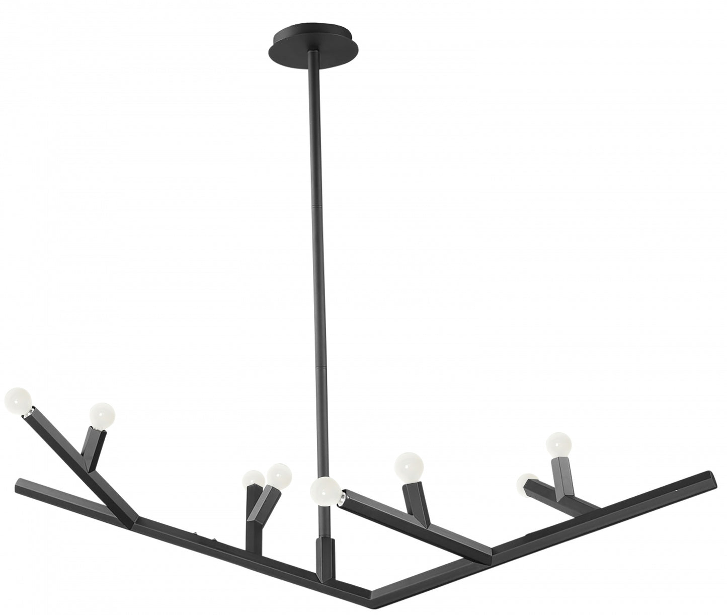 HF8888-BLK The Oaks 8-Light 52"W Chandelier in Black