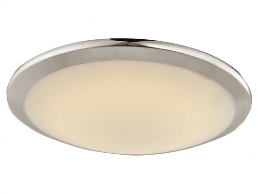 HF1101-BN Cermack St. 12"W Round LED Flushmount in Brushed Nickel