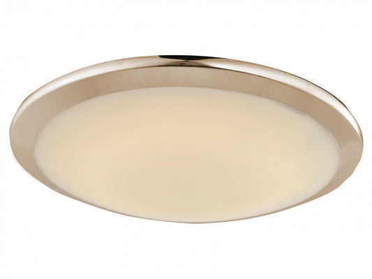 HF1102-BN Cermack St. 15"W Round LED Flushmount in Brushed Nickel