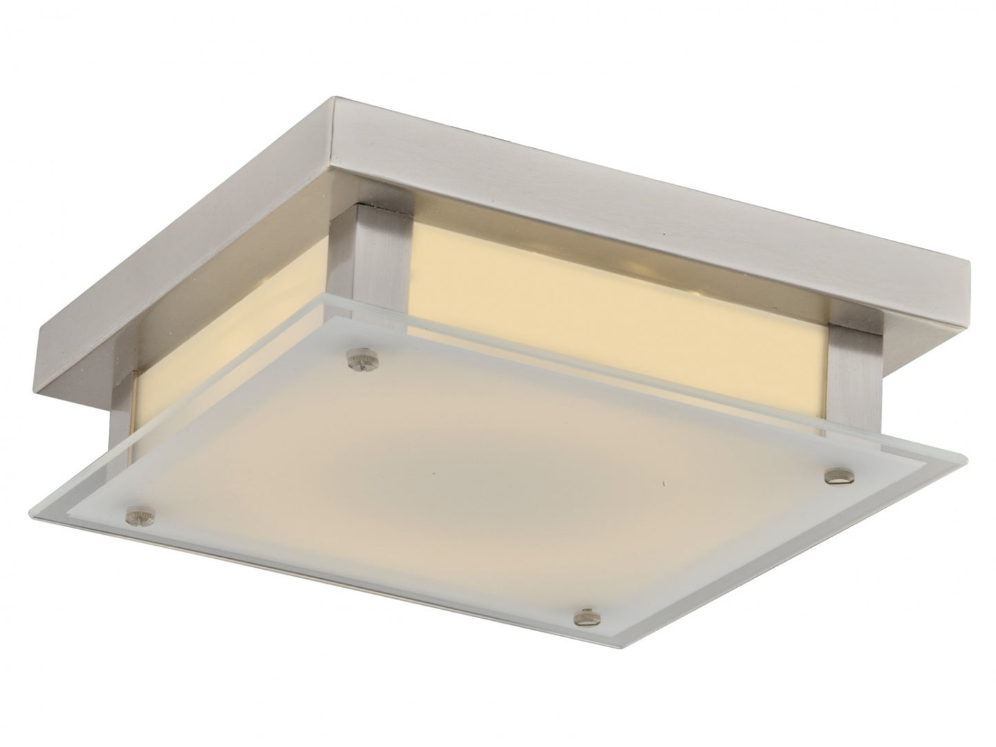 HF1103-BN Cermack St. 10"W Square LED Flushmount in Brushed Nickel