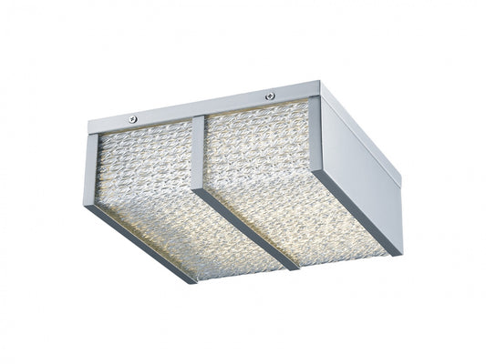 HF1124-CH Cermack St. 12"W Square LED Flushmount in Chrome