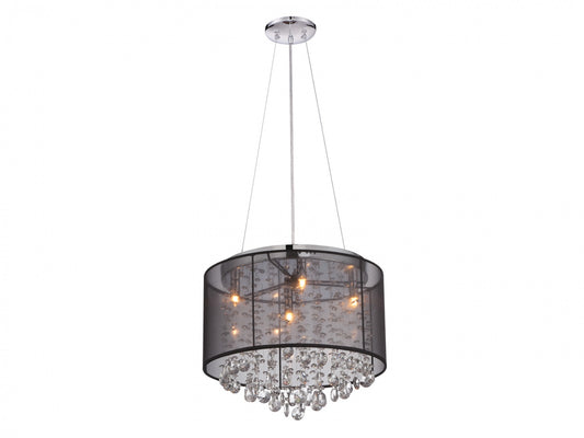 HF1504-BLK Riverside Dr. 17"W Drum Pendant in Black