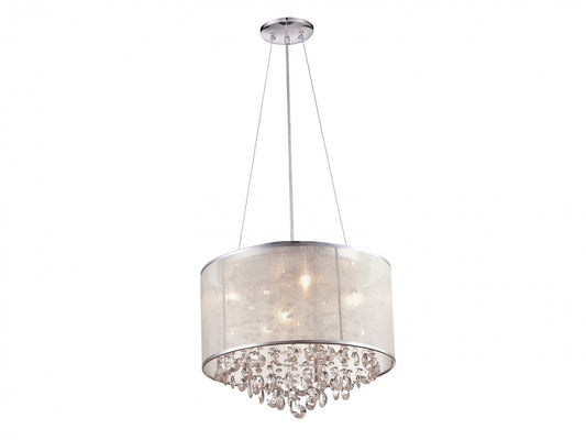 HF1504-SLV Riverside Dr. 17"W Drum Pendant in Silver