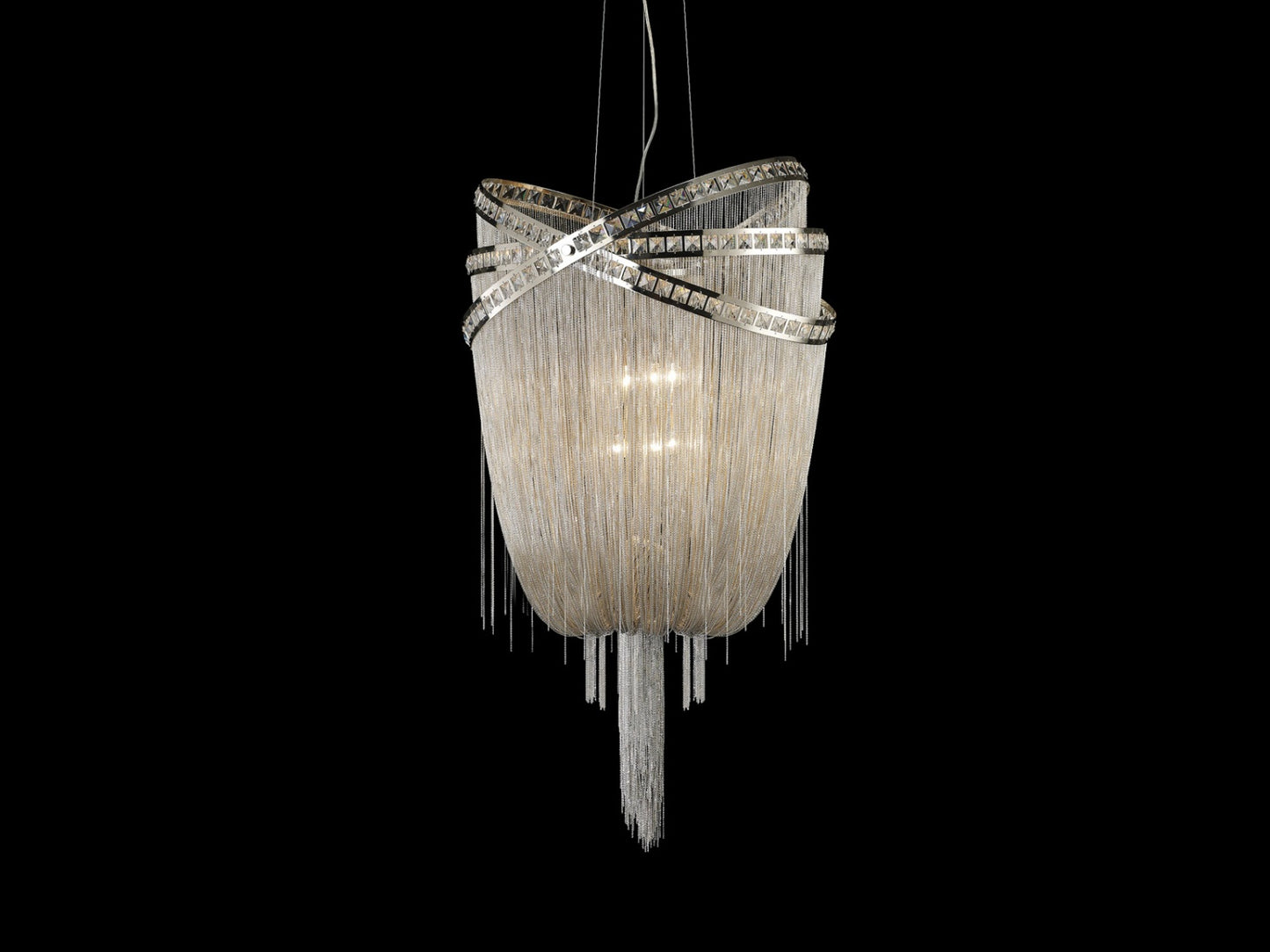 HF1608-NCK Wilshire Blvd. 36"H Pendant in Polished Nickel