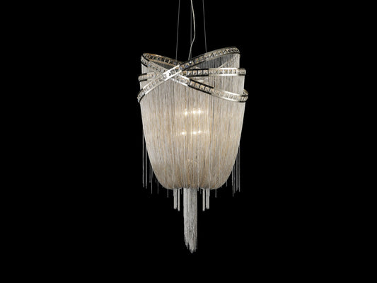 HF1608-NCK Wilshire Blvd. 36"H Pendant in Polished Nickel