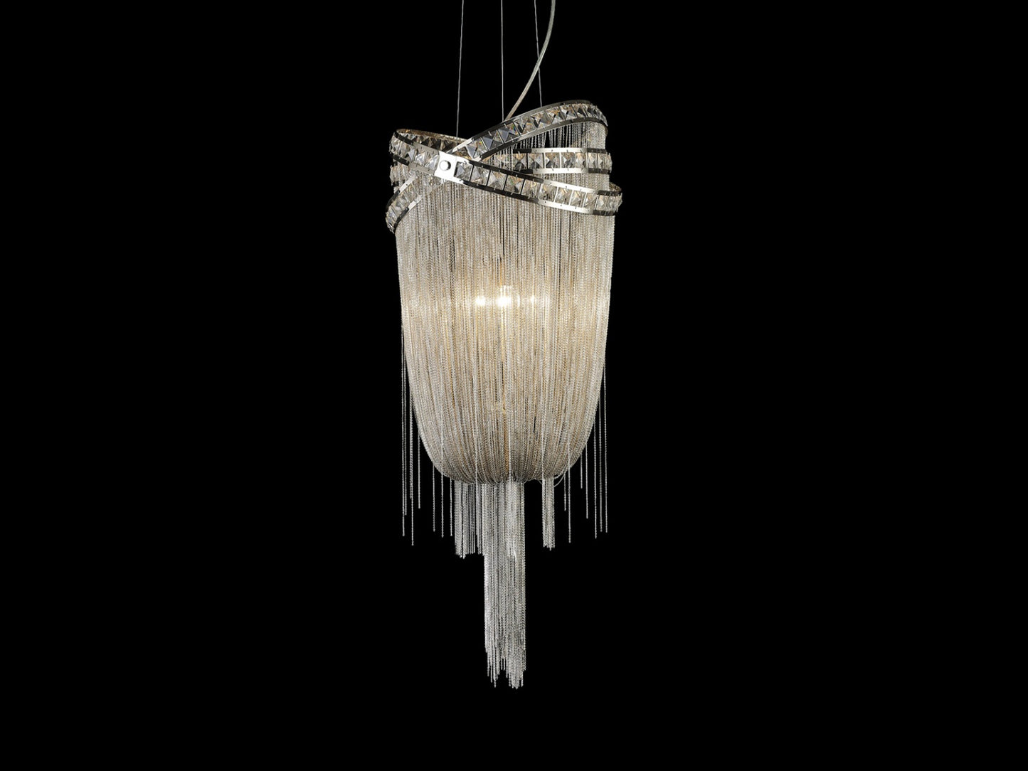 HF1609-NCK Wilshire Blvd. 45"H Pendant in Polished Nickel