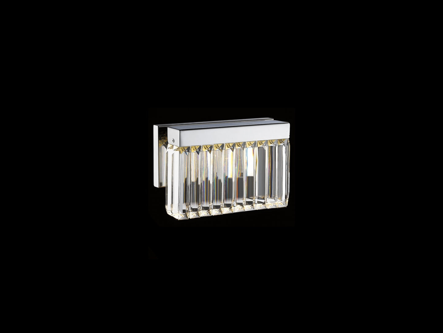HF4001-PN Broadway 10"W LED Wall Sconce in Polished Nickel/Clear Crystal
