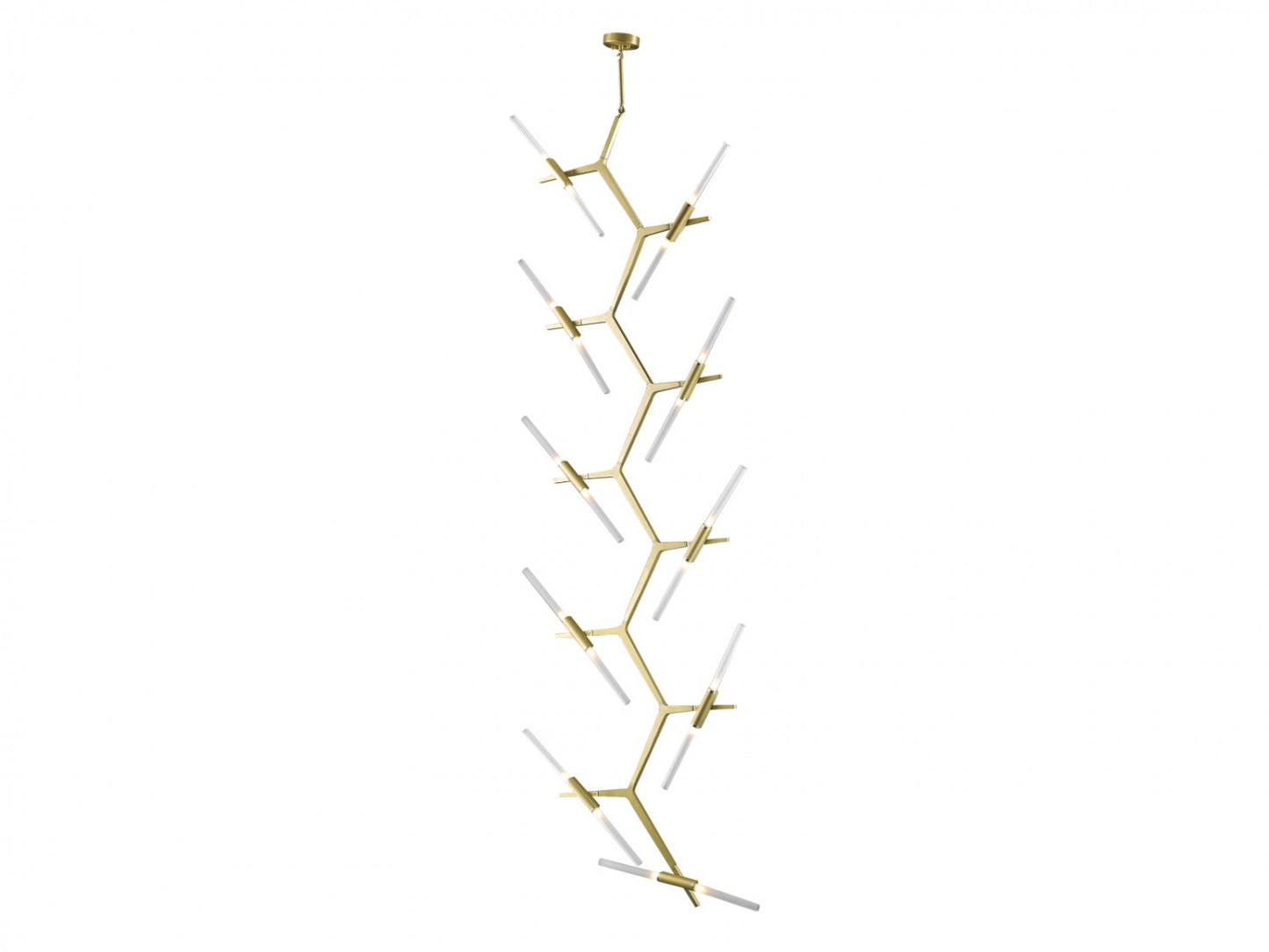 HF8058-20-BB San Vicente 20-Light 35"W LED Chandelier in Brushed Brass