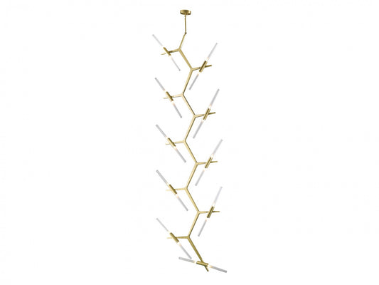 HF8058-20-BB San Vicente 20-Light 35"W LED Chandelier in Brushed Brass