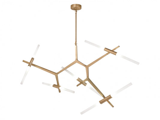 HF8059-10-BB San Vicente 10-Light 39"W Chandelier in Brushed Brass