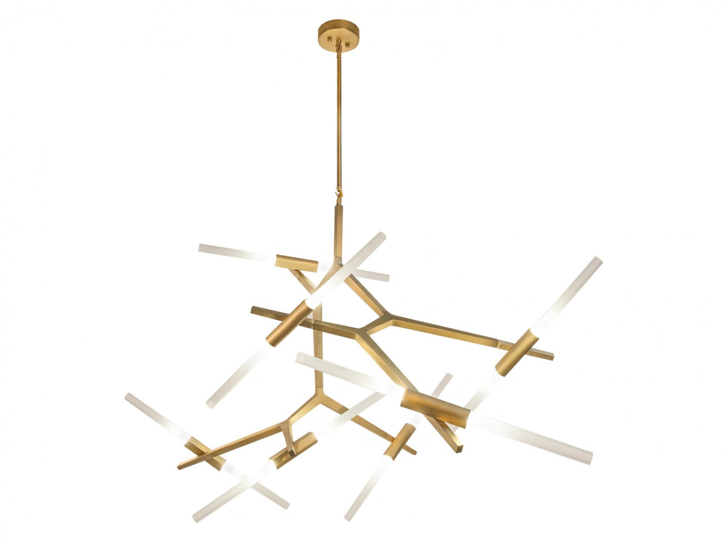 HF8060-14-BB San Vicente 14-Light 43"W Chandelier in Brushed Brass