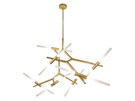 HF8060-14-BB San Vicente 14-Light 43"W Chandelier in Brushed Brass