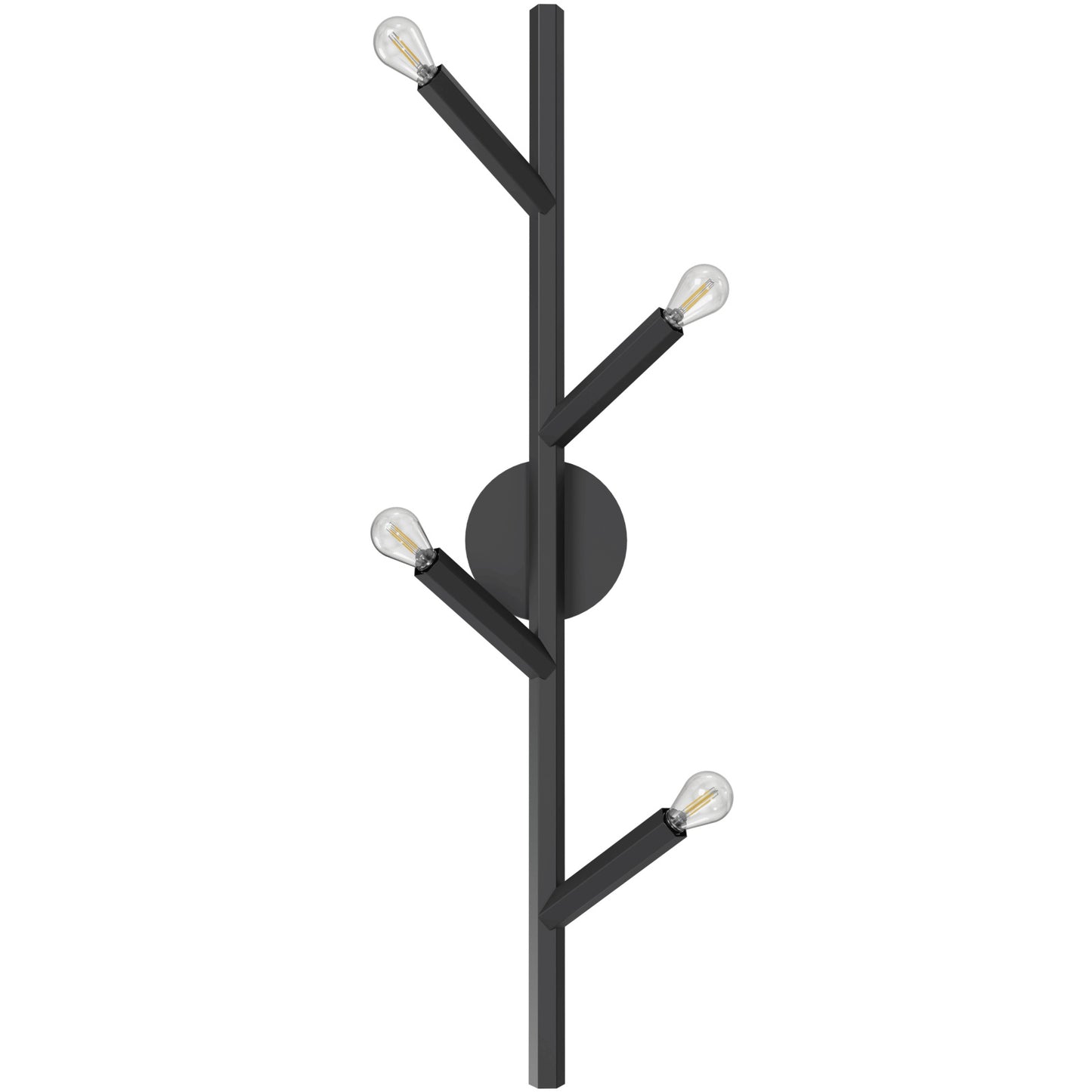 HF8884-BLK The Oaks 4-Light 36"H Wall Sconce in Black