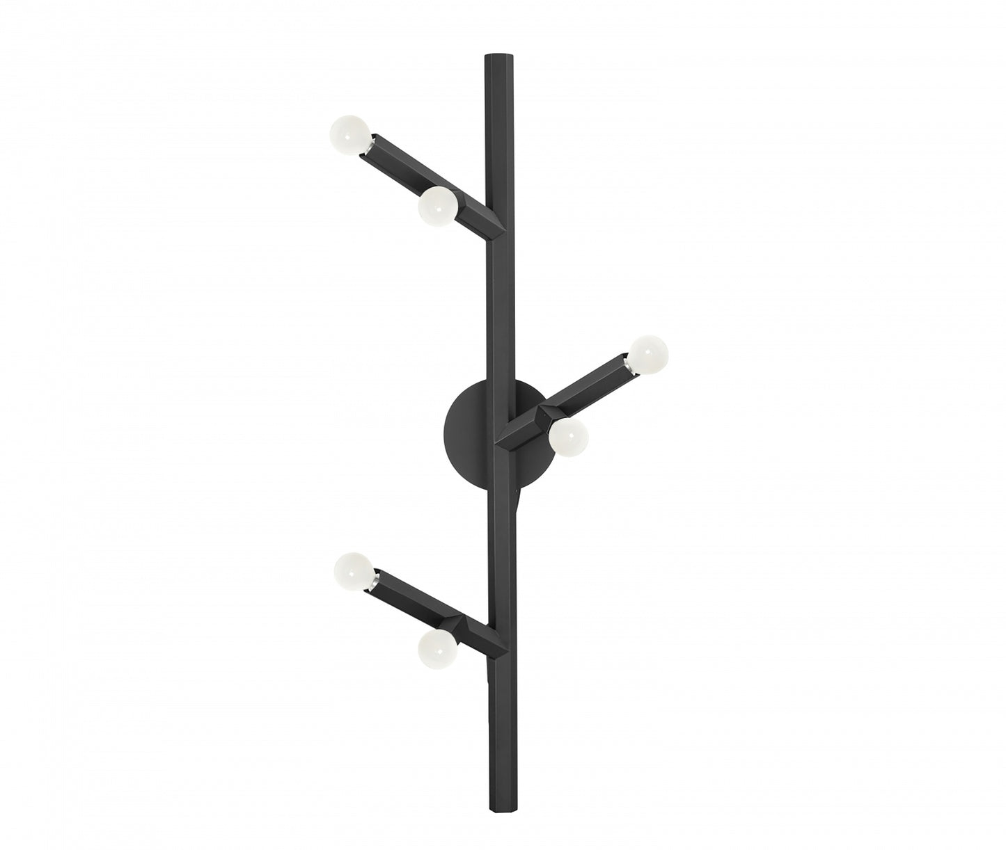 HF8886-BLK The Oaks 6-Light 36"H Wall Sconce in Black