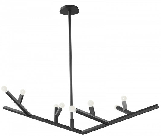 HF8888-BLK The Oaks 8-Light 52"W Chandelier in Black